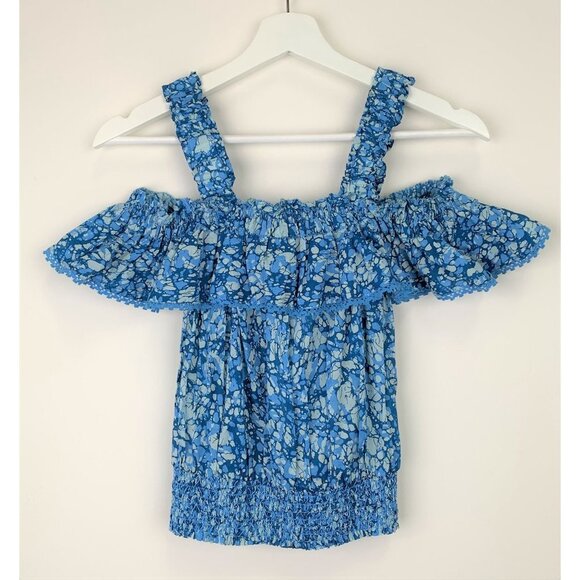 NWT House of Harlow 1960 Turquoise Cold Shoulder Crop Top - Picture 2 of 8